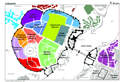 [Coranan City Map - Shows the districts (46kb)]